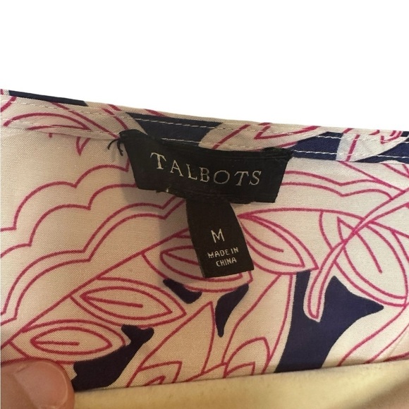 Talbots Tunic Top Silk Blend Medium Lagenlook Lightweight Kimono Sleeve *no belt - Picture 10 of 11